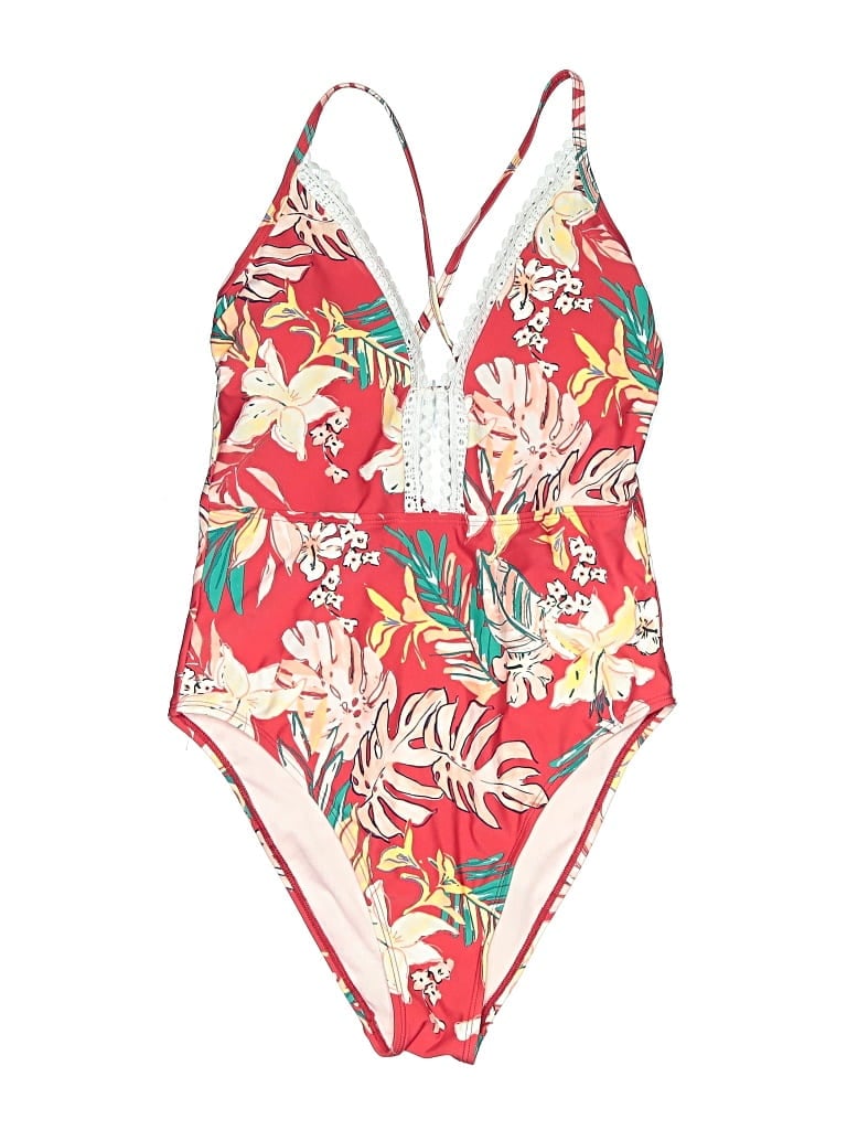 Pre-owned Assorted Brands One Piece Swimsuit In Red