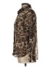 Bailey 44 Animal Print Brown Long Sleeve Blouse Size L - photo 5