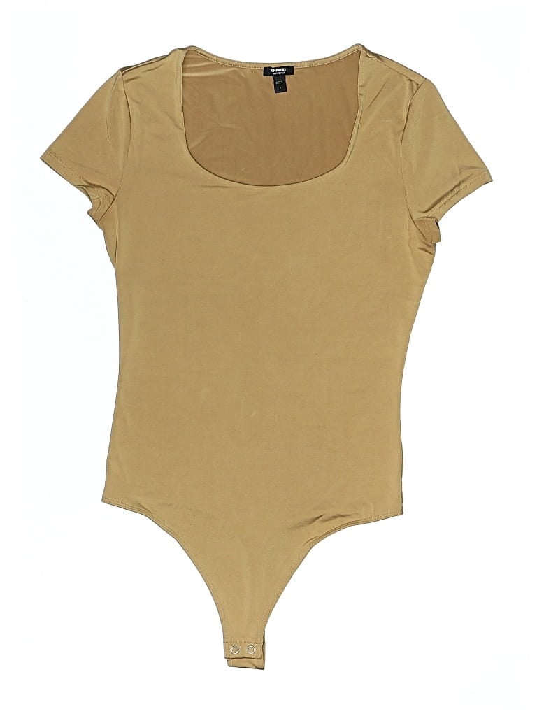 Pre-owned Express Bodysuit In Tan