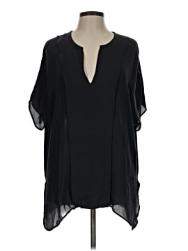 Vince. Short Sleeve Silk Top (view 1)