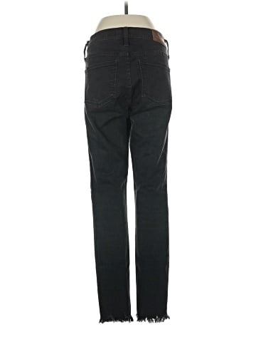 Madewell 9" Mid-Rise Skinny Jeans in Berkeley Black: Button-Through Edition (view 2)
