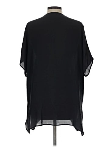 Vince. Short Sleeve Silk Top (view 2)