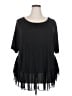 Cha Cha Vente Black Short Sleeve Top Size 2X - photo 1