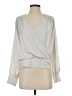 Sincerely Jules 100% Polyester Silver Long Sleeve Blouse Size S - photo 1