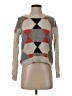LINE Argyle Gray Pullover Sweater Size S - photo 1