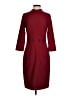 Etcetera Solid Burgundy Casual Dress Size 2 - photo 1