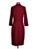 Etcetera Solid Burgundy Casual Dress Size 2 - photo 2