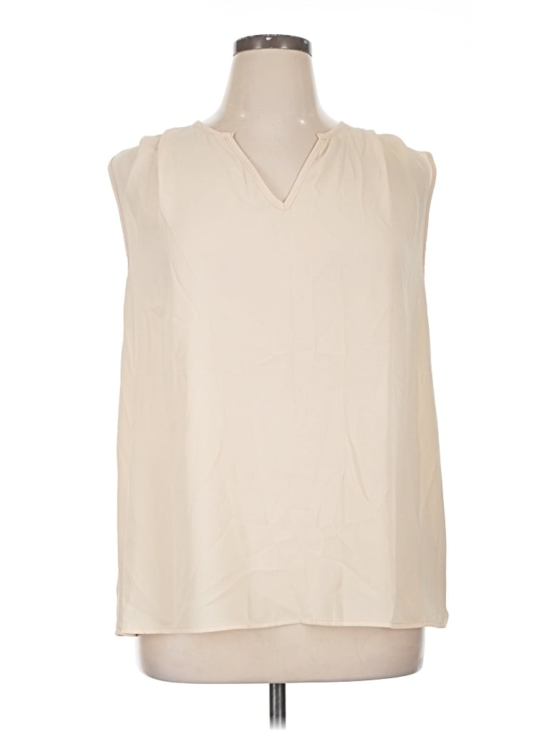 Pre-owned Shein Curve Sleeveless Blouse In Ivory