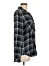 Bella Dahl 100% Rayon Plaid Black Long Sleeve Blouse Size L - photo 4