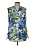 Roz & Ali Blue Sleeveless Blouse Size L - photo 1