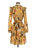 Unbranded Print Yellow Casual Dress Size P (petite) - photo 1