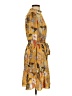 Unbranded Print Yellow Casual Dress Size P (petite) - photo 4