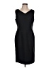 Kasper Solid Black Cocktail Dress Size 10 (petite) - photo 1