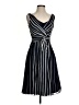 Ann Taylor Stripes Black Cocktail Dress Size 2 - photo 1