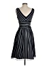 Ann Taylor Stripes Black Cocktail Dress Size 2 - photo 2