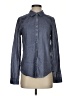 Maurices 100% Cotton Polka Dots Blue Long Sleeve Button-Down Shirt Size S - photo 1