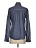 Maurices 100% Cotton Polka Dots Blue Long Sleeve Button-Down Shirt Size S - photo 2