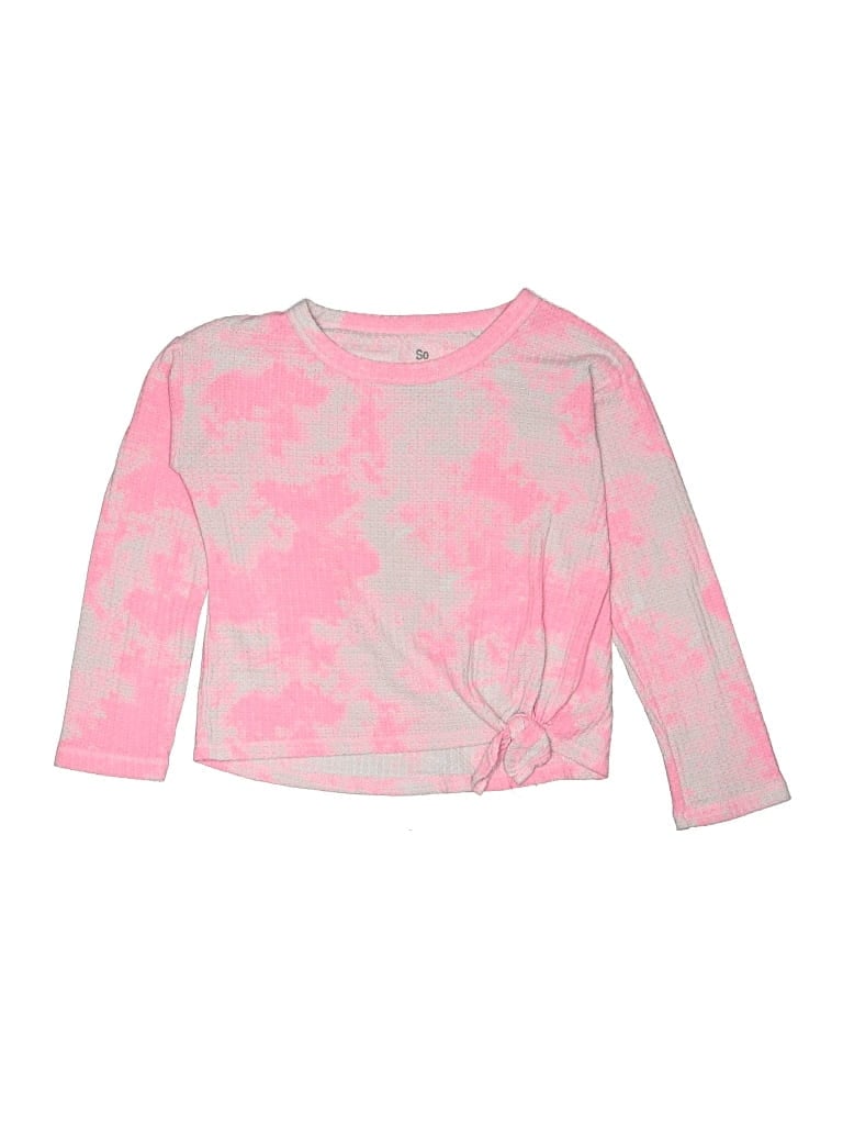 Pre-owned So Kids' Long Sleeve T-shirt In Pink