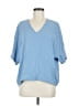 Chico's 100% Polyester Blue 3/4 Sleeve T-Shirt Size Med (1) - photo 1