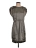 Ever 100% Silk Solid Gray Casual Dress Size S - photo 1