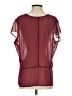 Hinge 100% Polyester Burgundy Short Sleeve Blouse Size 1 - photo 2