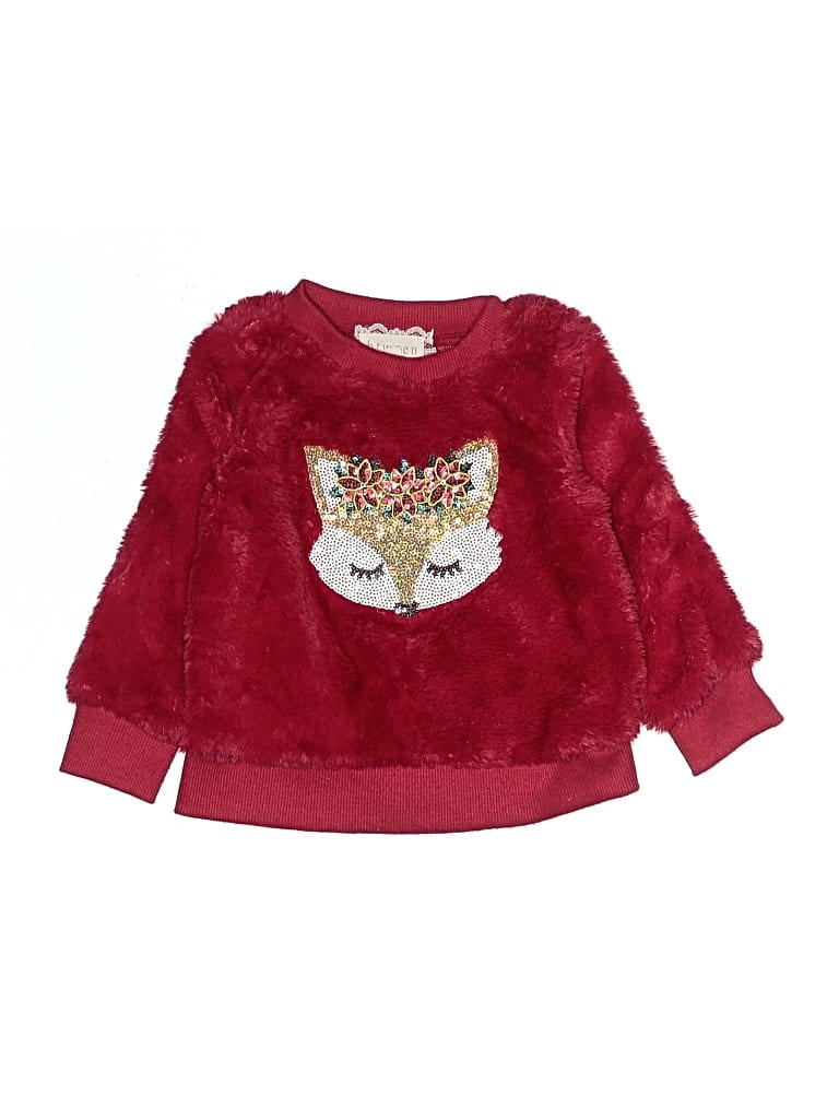Pre-owned Btween Kids' Pullover Sweater In Burgundy