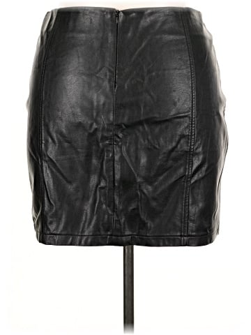 MANGOPOP Collection Faux Leather Skirt (view 2)