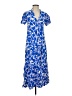 Zara Print Blue Casual Dress Size S - photo 1