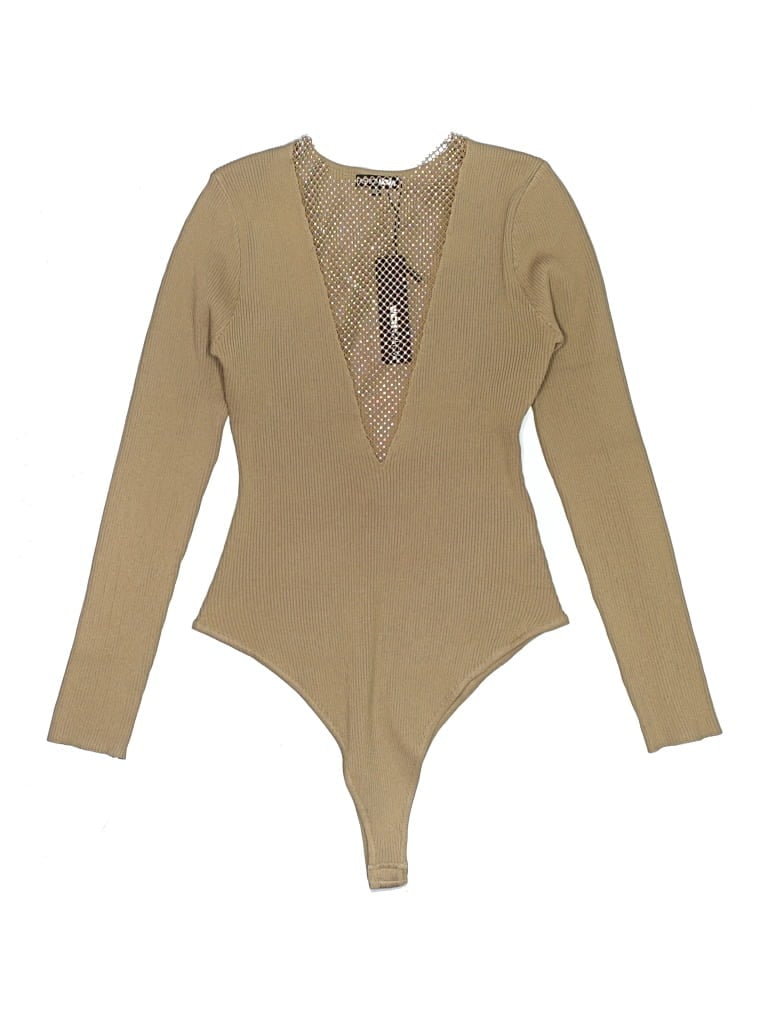 Fashion Nova Bodysuit In Tan