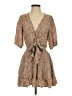Kivari 100% Viscose Animal Print Tan Casual Dress Size S - photo 1