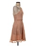 Sequin Hearts 100% Nylon Tan Cocktail Dress Size 5 - photo 4