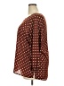 West Kei 100% Polyester Polka Dots Burgundy 3/4 Sleeve Blouse Size 2X - photo 5