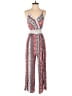 Justify 100% Rayon Paisley Red Jumpsuit Size S - photo 1