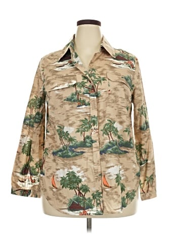 Roaman's Long Sleeve Button-Down Shirt (view 1)