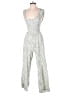 Jessica Simpson 100% Rayon Graphic Silver Jumpsuit Size S - photo 1