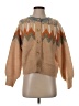 Rain + Rose Chevron-herringbone Tan Cardigan Size S - photo 1