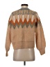 Rain + Rose Chevron-herringbone Tan Cardigan Size S - photo 2