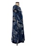Susan Graver Print Blue Casual Dress Size XXS - photo 4