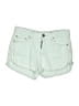 Free People Green Denim Shorts Size 27 waist - photo 1