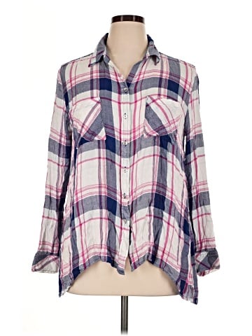 Seven7 3/4 Sleeve Button-Down Shirt (view 1)