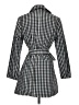 Talbots 100% Polyester Checkered-gingham Gray Trenchcoat Size 2 Petite - photo 2