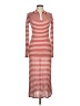 WAYF Stripes Red Casual Dress Size 8 - photo 1