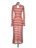 WAYF Stripes Red Casual Dress Size 8 - photo 2