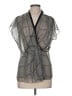 Diane von Furstenberg Black Gray Kimono Size 8 - photo 1