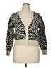 T Tahari Animal Print Ivory Cardigan Size XL - photo 1