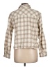 Uniqlo 100% Cotton Plaid Tan Long Sleeve Blouse Size L - photo 2