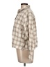 Uniqlo 100% Cotton Plaid Tan Long Sleeve Blouse Size L - photo 5