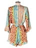 Karma Highway 100% Polyester Color Block Orange Romper One size - photo 2