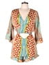 Karma Highway 100% Polyester Color Block Orange Romper One size - photo 1
