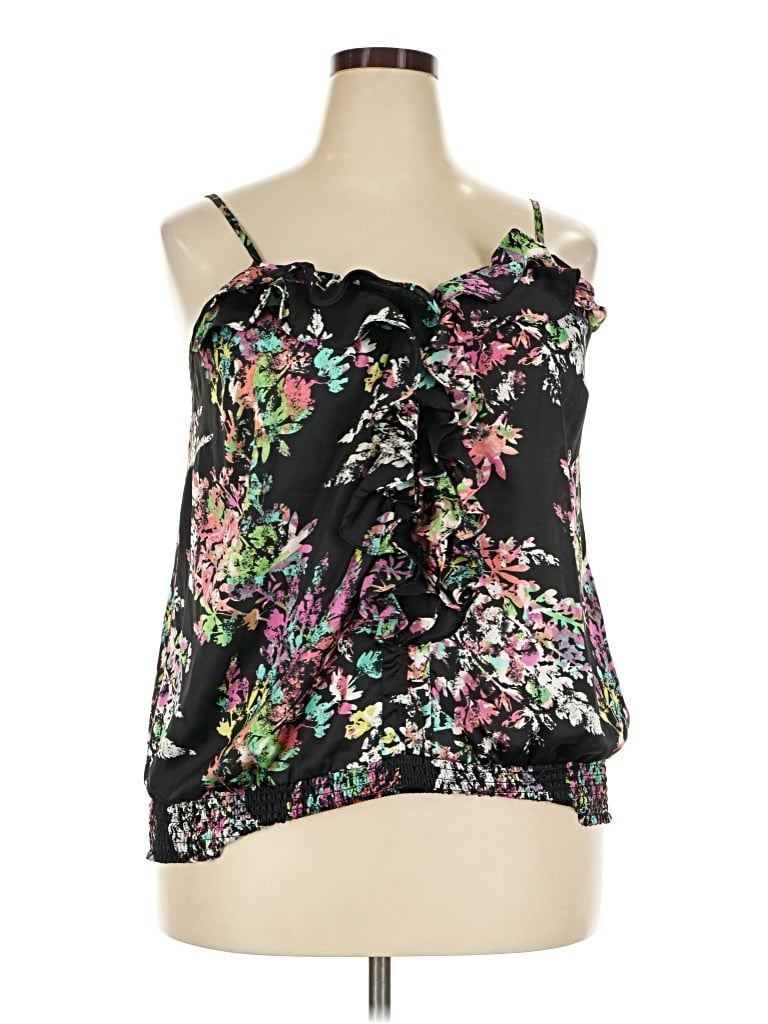 Pre-owned Lane Bryant Tank Top Black Strapless Neckline Tops